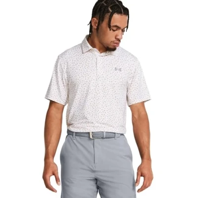 Image of Under Armour Men&#039;s Polos, White/Photon Blue/Midnight Navy, XXL