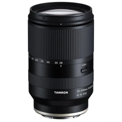 Image of Tamron 28 200 F/2.8 5.6 Di III RXD for Sony Mirrorless Full Frame/APS C E Mount, Model Number: AFA071S700, Black