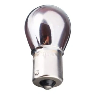 Image of Light Bulb Chrome / Amber 12v 21w 343 P21W BA15s Indicator Straight Pins