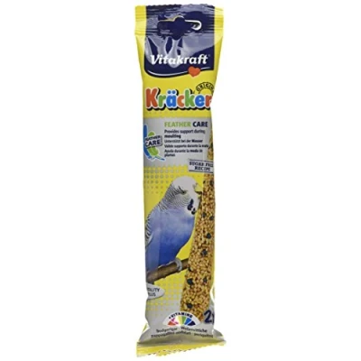 Image of Vitakraft Budgie Kracker Bird Food Feathercare, Pack of 7