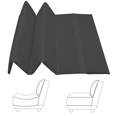 Image of KISAA Living Sofa Saver Adjustable/Foldable Cushion Support Board, Sag Savers 1,2,3 Seater Rejuvenator Boards Couch (Black, 2 Seater)