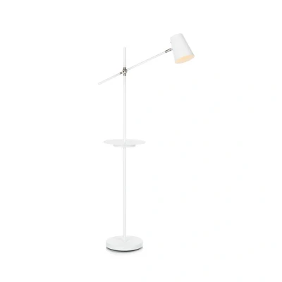 Image of Markslöjd Linear floor lamp with USB charging station, white