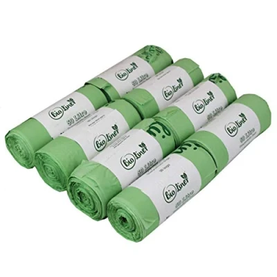 Image of 50 Litre Bioliner Compostable Swing Bin/Caddy Liners 8 Rolls 200 bags