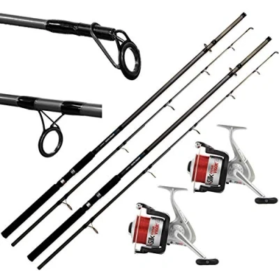 Image of Lineaffe 2 LINEAEFFE SEA HAWK FISHING ROD 12FT + LARGE SILK 70 REELS SURF BEACH