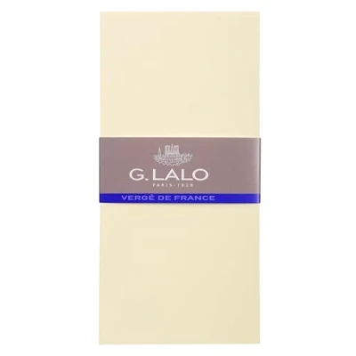 Image of Clairefontaine Ref 44316L G.Lalo Correspondence Cards (Pack of 25) DL Format (103 x 213mm) in Size, 300gsm French Laid Paper, PEFC Certified Ivory