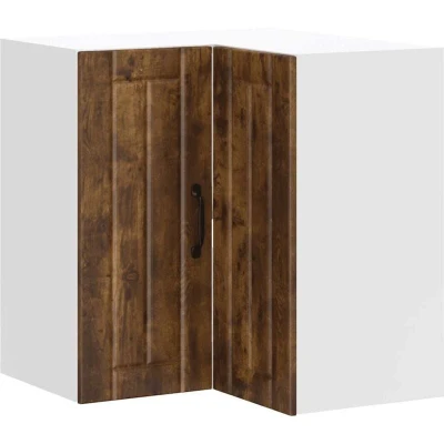 Image of vidaXL Lucca Corner Kitchen Cabinet Smoke Oak Wood Multilayer