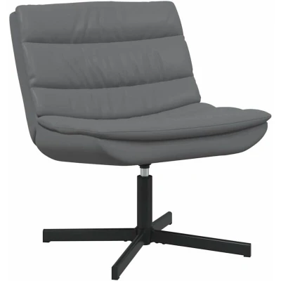 Image of vidaXL Swivel Chair Grey Faux Leather Medium