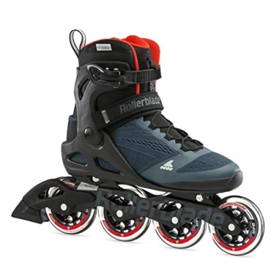 Image of Rollerblade Men&#039;s Macroblade 90 Inline Skates Orion Blue/Spicy Orange, 275