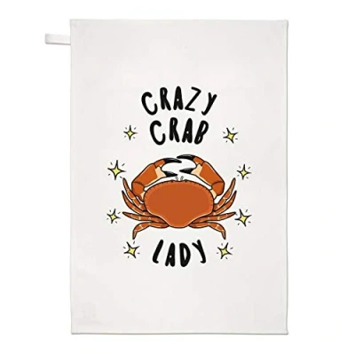 Image of Crazy Crab Lady Stars Tea Towel Dish Cloth
