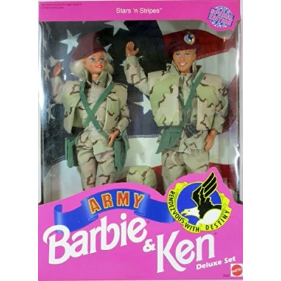 Image of Star &#039;N Stripes ARMY Barbie &amp; Ken Deluxe Set