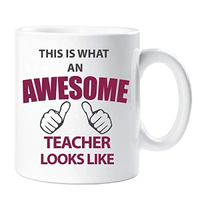 Image of 60 Second Makeover Limited This is What an Awesome Teacher Looks Like Mug Ceramic Gift Present Thank You