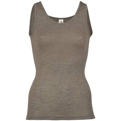 Image of Women&#039;s tank top, wool/silk, sizes XS/S XXL, 3 colours Brown 38 cm