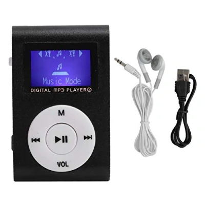 Image of Mini MP3 Music Player, Portable Sports Player with Back Clip + LCD Display, Supports Memory Card up to 32G (Black)