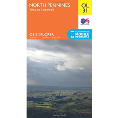 Image of Explorer OL 31 North Pennines Teesdale &amp; Weardale Map
