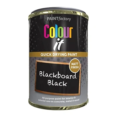 Image of AlezyB 300ml All Purpose Black Board Tin Paint Quick and Fast Drying Multipurpose for Metal, Wood, Plastic More Interiro Exterior