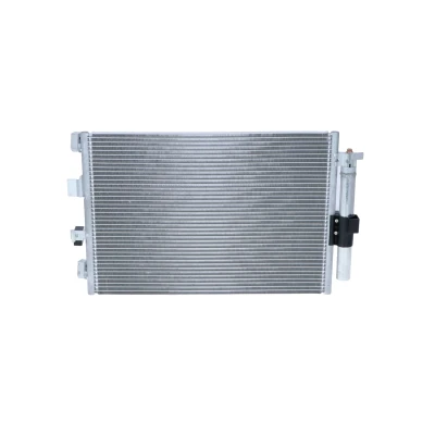 Image of 1828970, 1907402, 2012806, 2387335, 2462991 Condenser NRF 350347 with gaskets dryer 22,7mm Aluminium 591mm FORD: FOCUS 3, KUGA 2