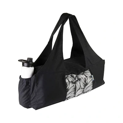 Image of Yoga Mad Large Mat Bag Full Zip with Bottle Holder Unisex Carrier Stores and Accessories Suitable for Pilates, Yoga, Gym, Fits Most Sizes