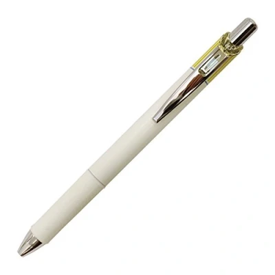 Image of Pentel EnerGel Clena Retractable Liquid Gel Pen, Micro Fine Point 0.3mm Needle Tip, Black Ink, Mimosa Yellow Body (BLN73LG A)
