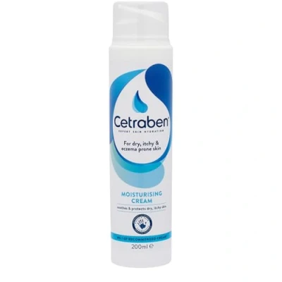 Image of Cetraben Body Cream Moisturiser, For Dry Sensitive and Eczema Prone Skin, Dermatological Daily Whole Application, 1 x 200ml