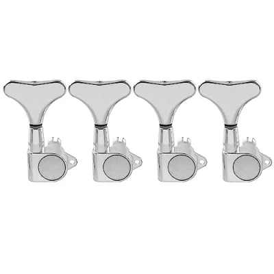 Image of Musiclily Pro 4 in Line Sealed Electric Bass Tuners Machine Heads Tuning Keys Pegs Set for String Precision Jazz Bass, Chrome