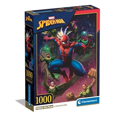 Image of Clementoni 39768 Puzzle Marvel Spiderman Jigsaw 1000 Pieces, For Adults Made In Italy