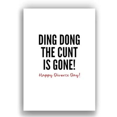 Image of Funny Divorce Card Humorous Rude Cheeky Cards