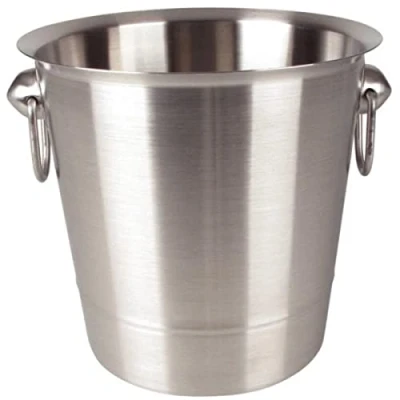 Image of Wine Bucket Brushed Stainless Steel Champagne Bowl Beer Ice Cooler