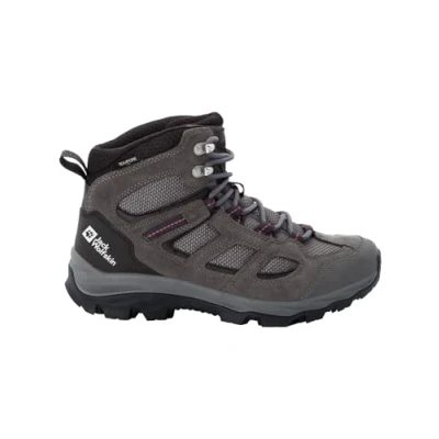 Image of Jack Wolfskin Women&#039;s VOJO 3 TEXAPORE MID W 2023 Walking Shoe, tarmac grey/pink, 4 UK