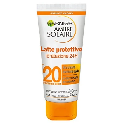 Image of Ambre Solaire Solar Milk Face And Body SPF 20 Average Protection 50 ml