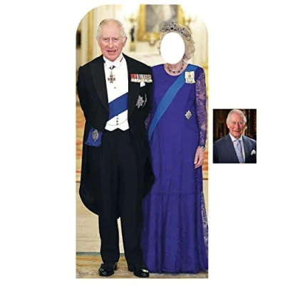 Image of King Charles III Coronation Lifesize Cardboard Stand in Cutout includes 8x10 photo