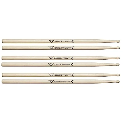 Image of Vater Drumsticks VSP37ACL 7A Classics Series Hickory Wood Tip 3 Pair Pack