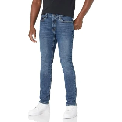 Image of Amazon Essentials Men&#039;s Skinny Fit Stretch Jean, Vintage Wash, 31W / 28L