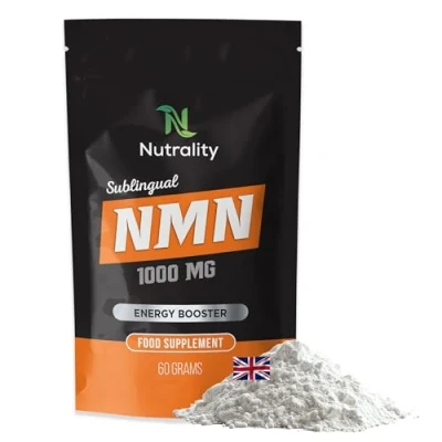 Image of Nutrality NAD+ Supplement 1000 mg Highest Strength Powder, Energy Booster &amp; Anti Aging Antioxidant, Max Absorption, Vegan Friendly (60g)