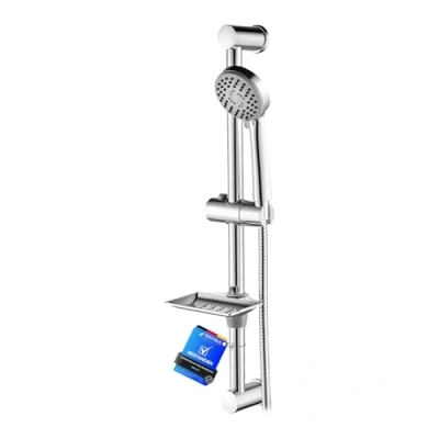 Image of Ibergrif M20903 Shower Riser Kit, Slide Bar with Head, 170CM Hose,Shower Head Holder and Soap Dish, Adjustable Height Bracket for Bathroom