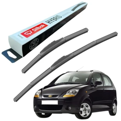 Image of Silbak Windscreen Wipers, fits for CHEVROLET MATIZ (02/2005 12/2010) Wiper Blades, 550mm/350mm, Front Blades Set Accessories,