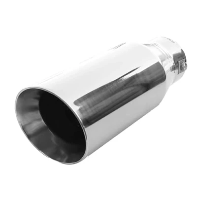 Image of Exhaust Tip Trim Car End Pipe Tail Sport Muffler Stainless Steel Chrome Universal