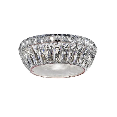 Image of Armel 4 Light LED Crystal Flush Rosy Gold Ceiling