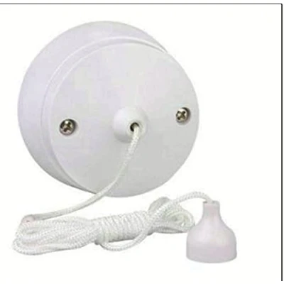 Image of Mr Gadget Solutions 6Amp Ceiling Pull Cord Switch 1 Way Bathroom/Toilet Light Switches