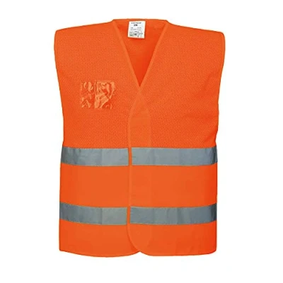 Image of Portwest Hi Vis Half Mesh Vest, Size: 4X/5X, Colour: Orange, C494ORR4X/5X