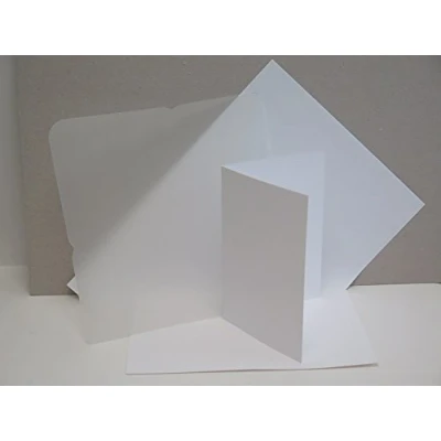 Image of 10 x Watercolour Blank Greeting Cards A6 300gsm + C6 Plastic Envelope Template