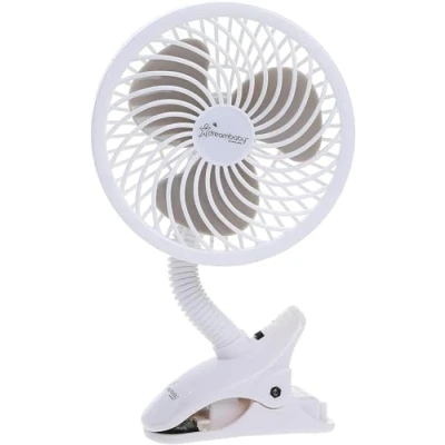 Image of Dreambaby Caged Deluxe EZY Fit Clip On Fan, White