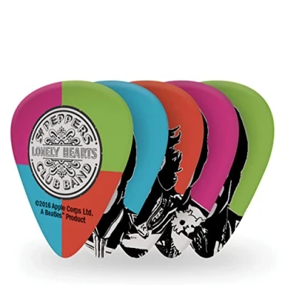 Image of D&#039;Addario Beatles Guitar Picks The Collectable Sgt. Pepper 50th Medium