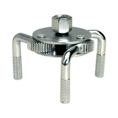 Image of Sealey Oil Filter Claw Wrench Ø65 110mm Capacity 3/8&quot; &amp; 1/2&quot;Sq Drive