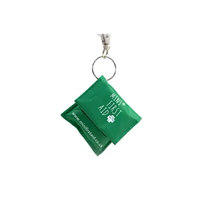 Image of Mini First Aid CPR Mask Keyring Resuscitation Face Shield Keyring, Handy Pocket Key Chain with Valve, for Emergency Use to Protect Against Cross Infection Compact, Lightweight 7x5cm