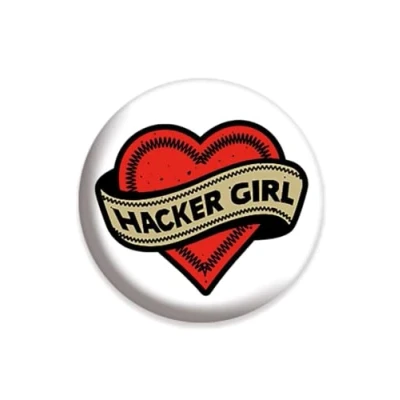 Image of Stranger Things 4 Hacker Girl Button Badge