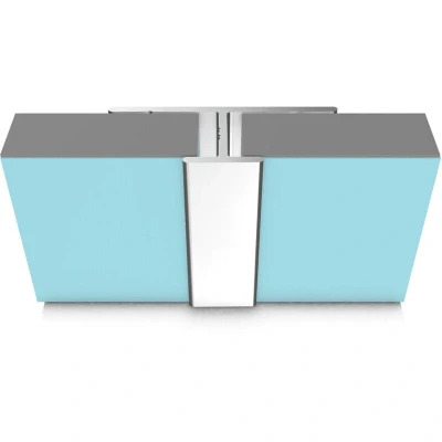 Image of Multipanel Bathroom Wall Panel Continuous Joint Profile Type D Satin Silver