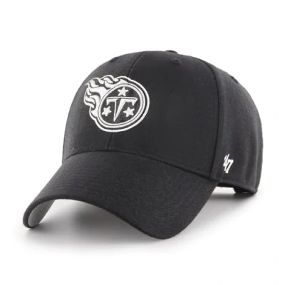 Image of 47 NFL Tennessee Titans MVP Unisex Baseball Cap, Adjustable Hook &amp; Loop Strap, Team Logo, Colour Black