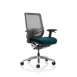 Image of Ergo Click Bespoke Fabric Seat Maringa Teal Black Mesh Back