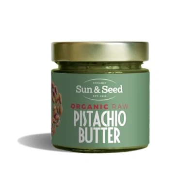 Image of Organic Raw Pistachio Butter by Sun &amp; Seed 200g Smooth Nut Plant Based High in Protein 100% Pistachios Palm Oil Free Vegan Butter…
