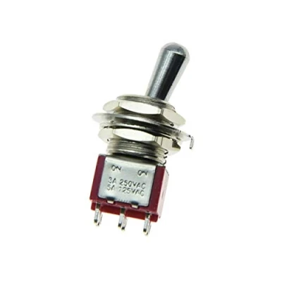 Image of KAISH Guitar or AMP Amplifier DPDT 2 Way ON Toggle Switch Sealed Fat Bat
